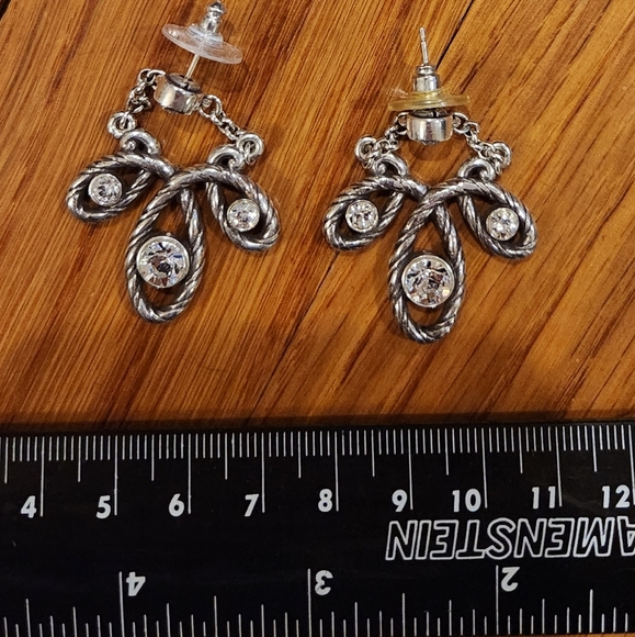 Brighton Mckinney Silver Necklace and Earring Set with Crystal Details - Picture 4 of 6